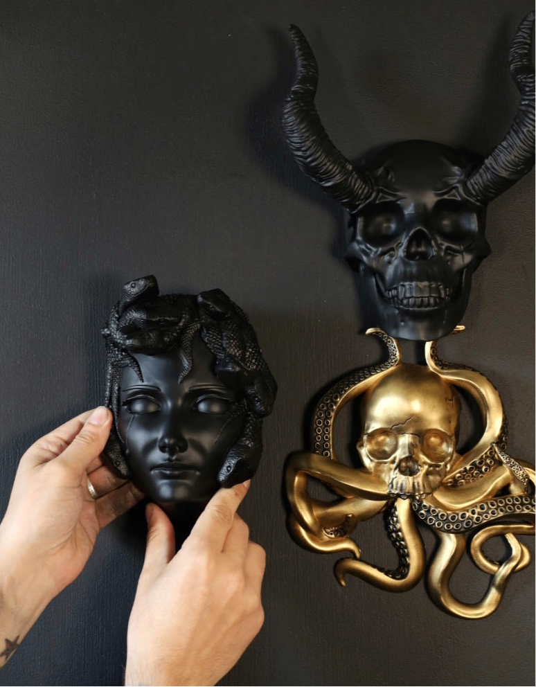 Horned Skull Wall Hanging