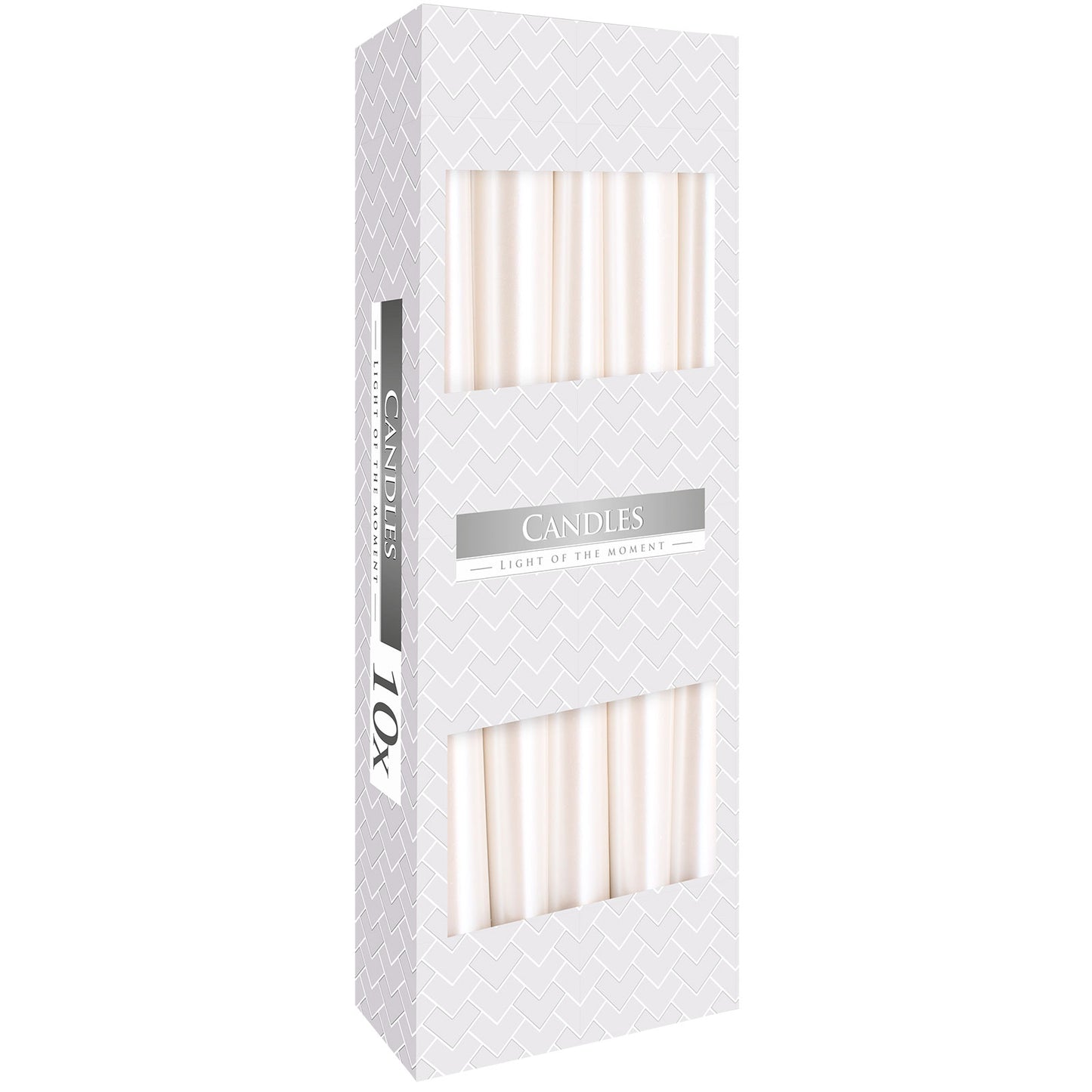10 x Taper Candle – Pearl