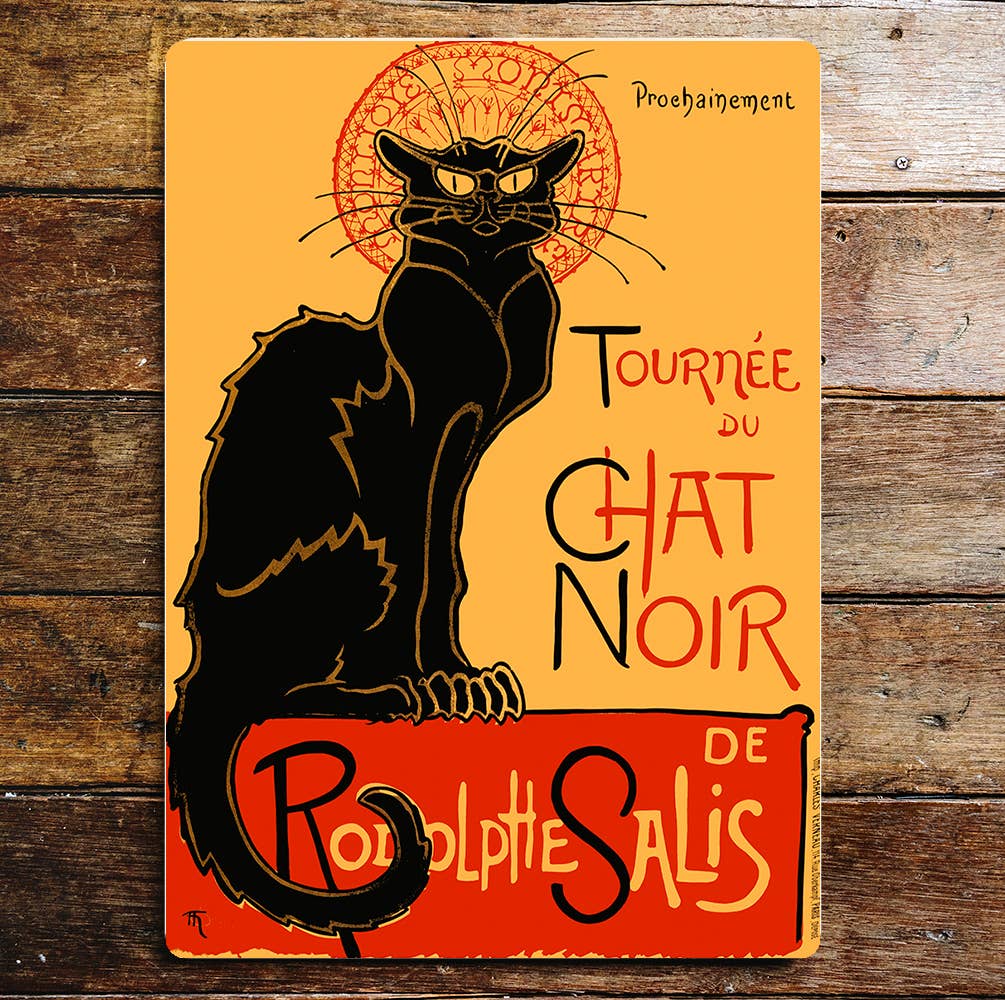 Tournee Du Chat Noir Cat- Metal Wall Sign