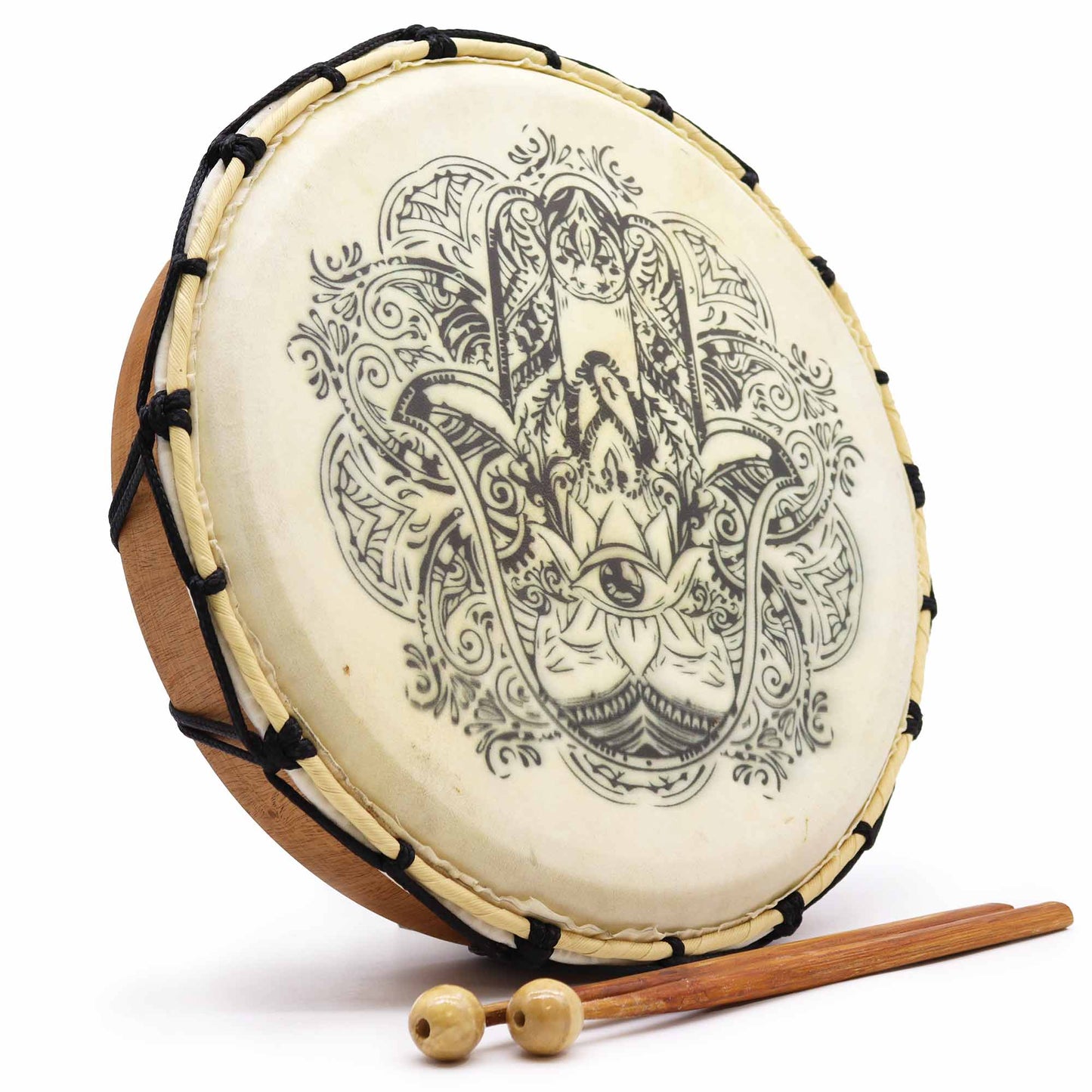 Hamsa Shamanic Drum with Stick - 30cm Diameter