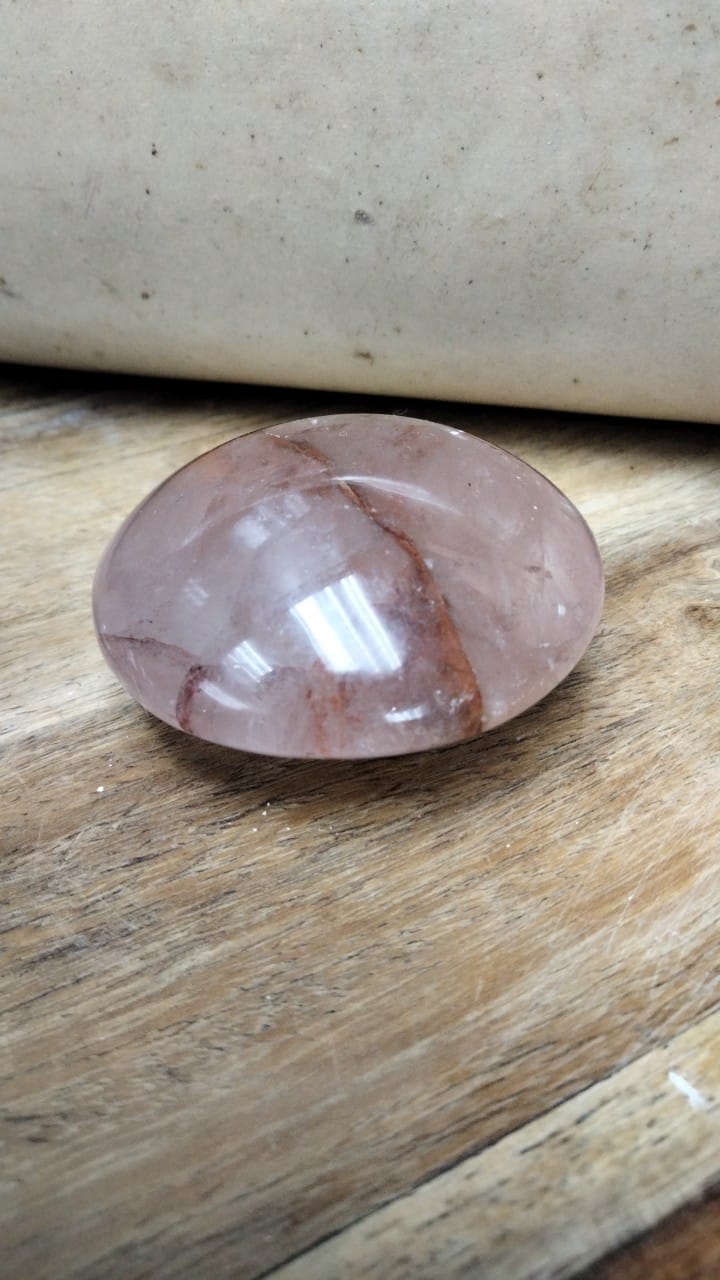 Hematoid Quartz Palm Stone (Fire Quartz)