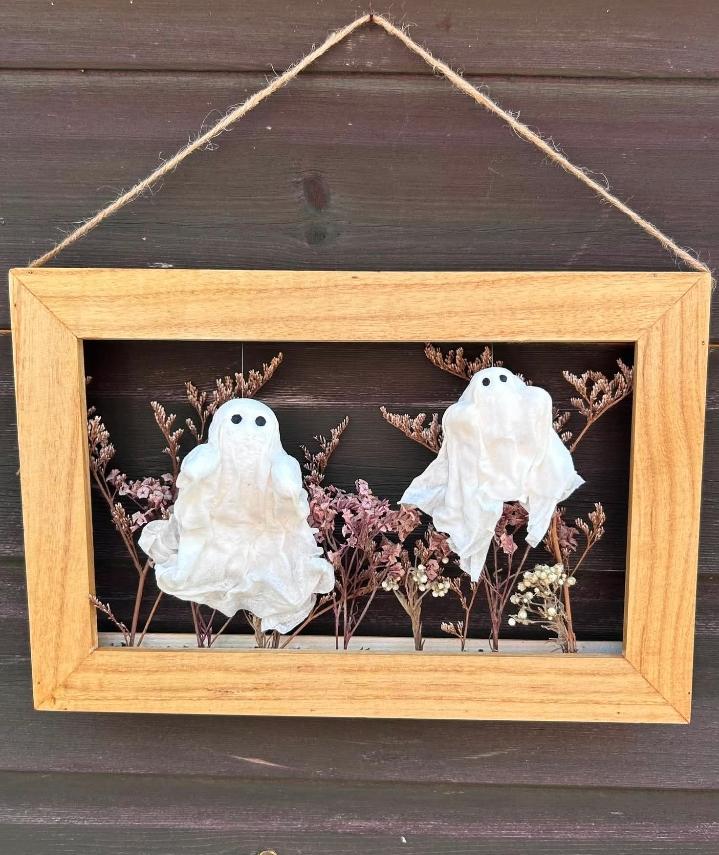 Ghostly Floral Wall Hanging