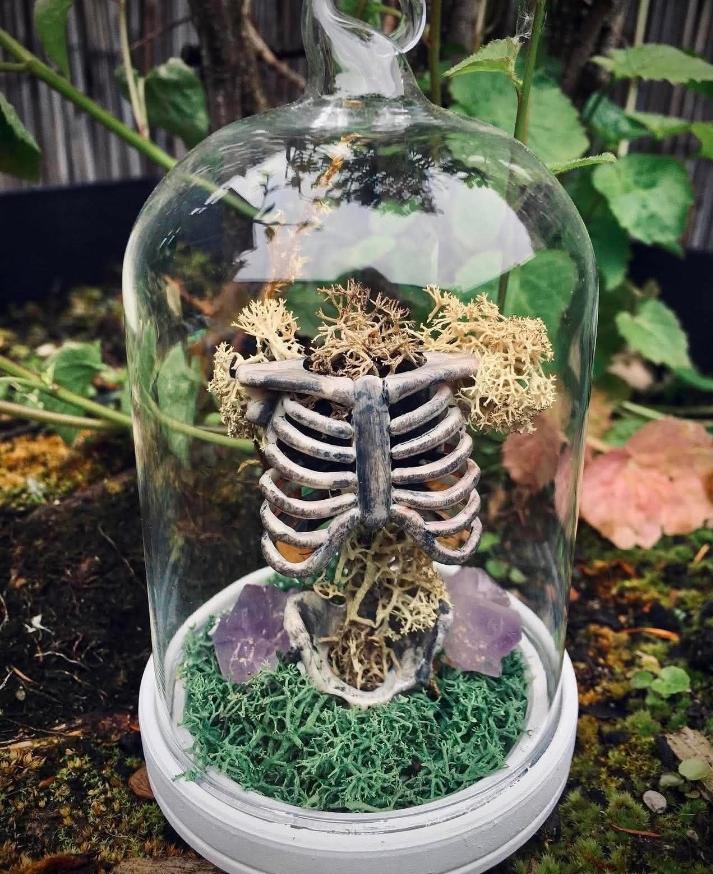 Fairy skeleton cloche by oddly harriet