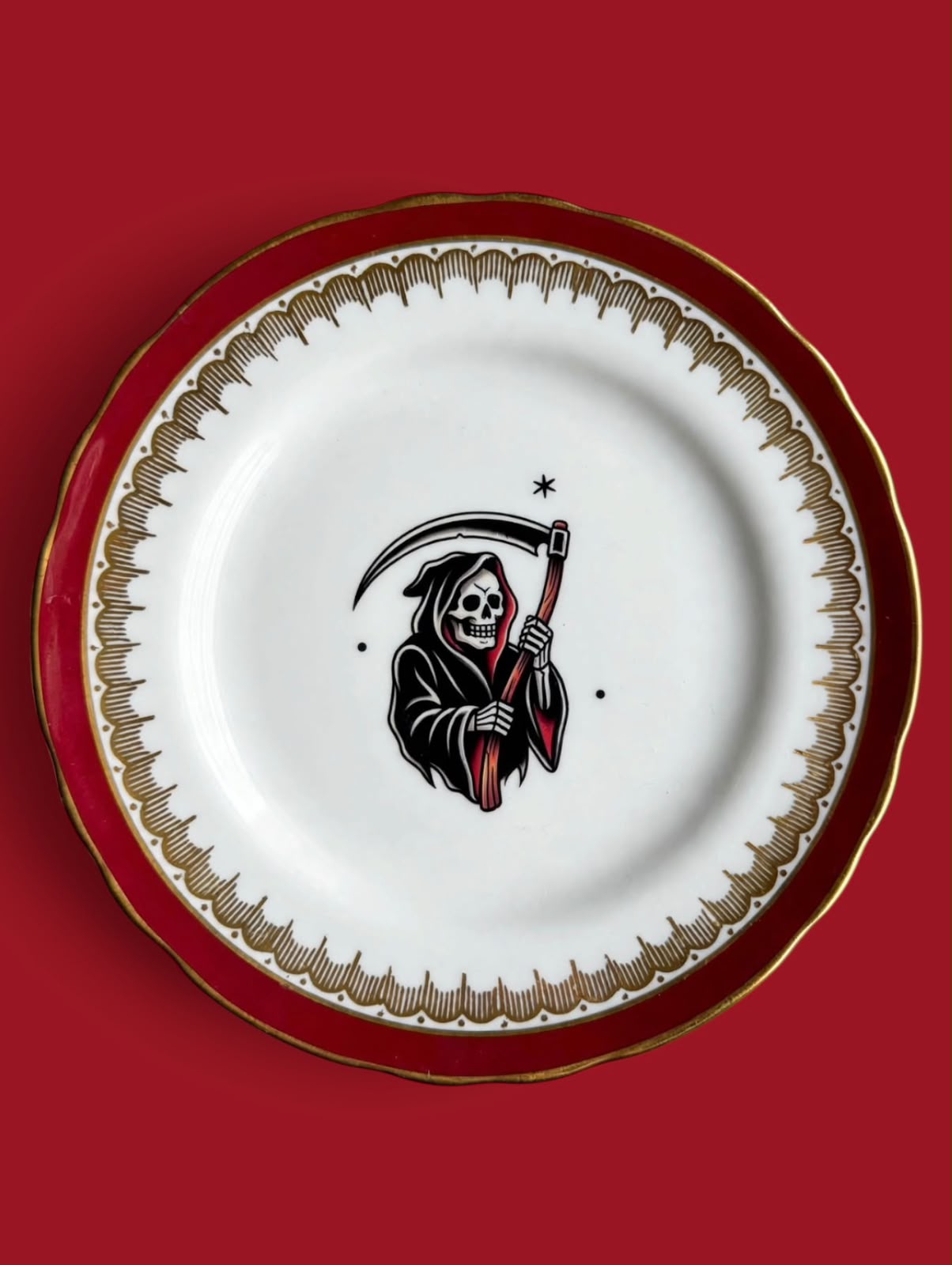 Grim Reaper Plate by Hollow House Emporium