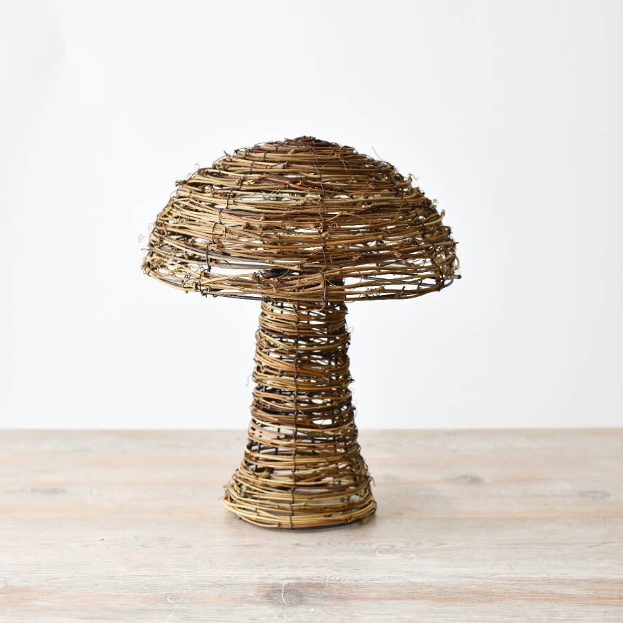 Rattan mushroom Deco, 29cm