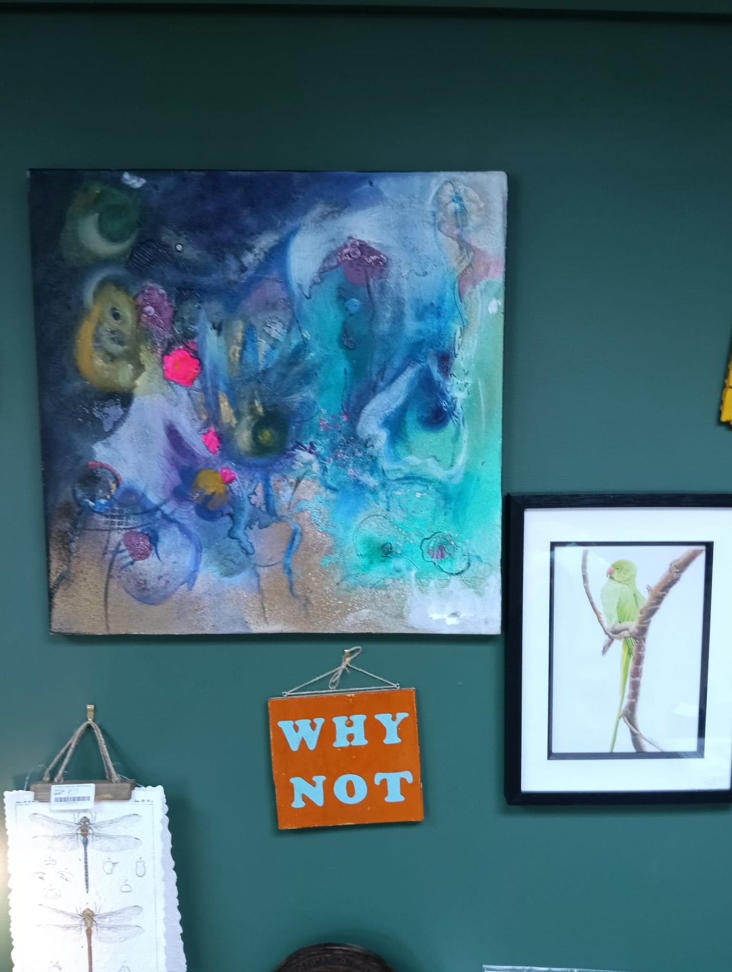 Abstract acrylic on canvas - Unknown Artist