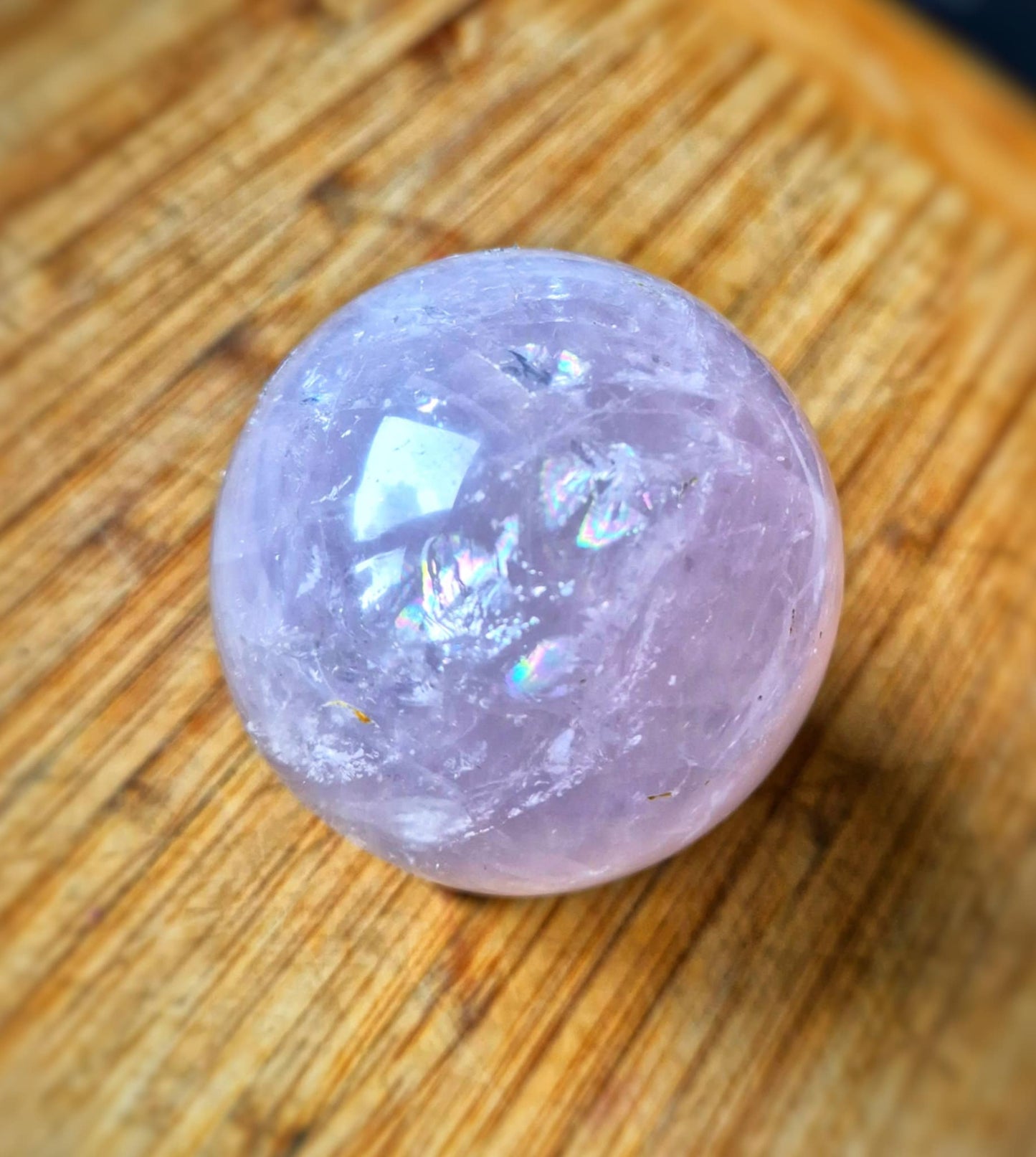 Big Rose Quartz Sphere by Gaia Soul