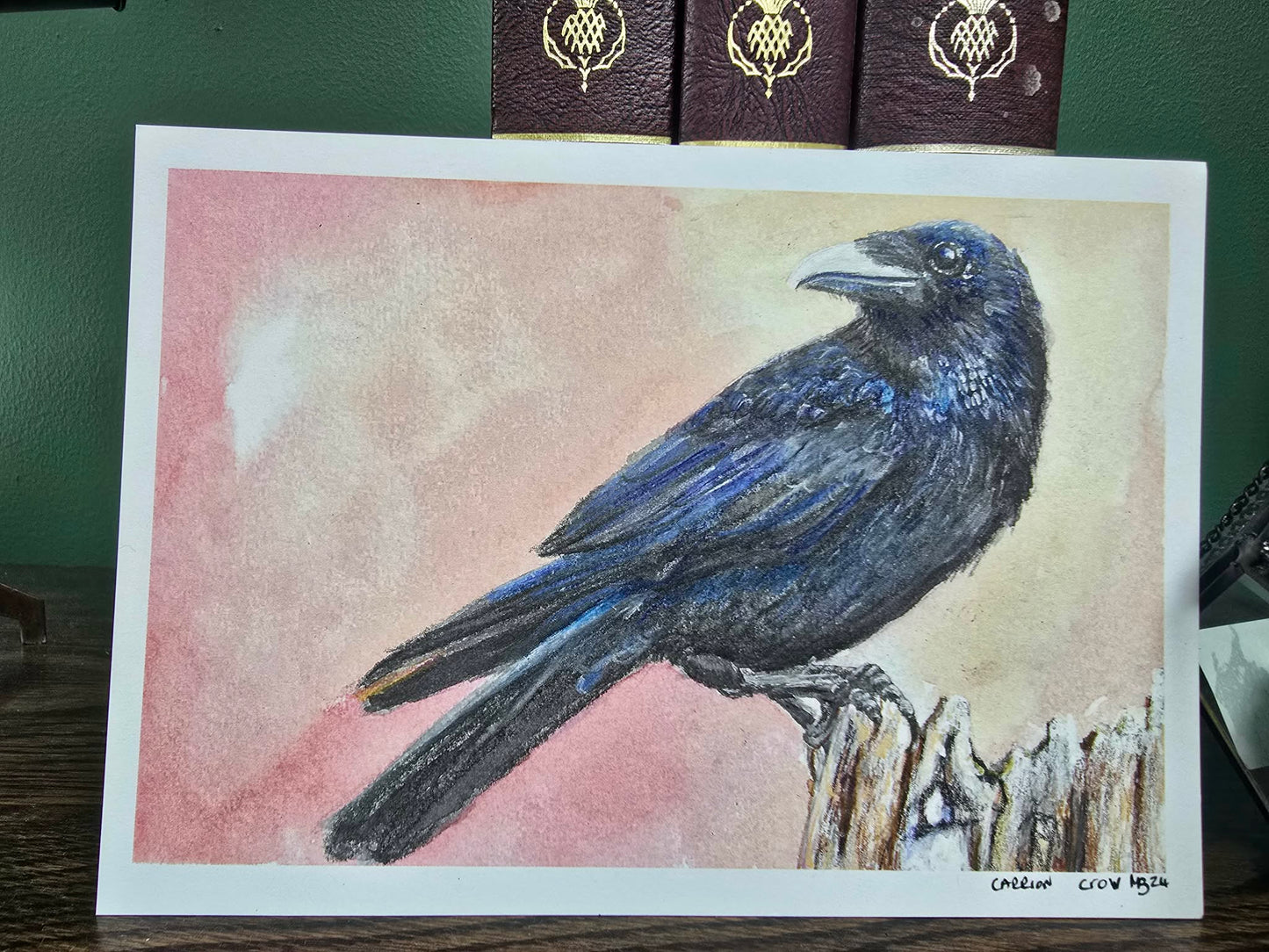 Crow Illustration Print by Millie Bennett