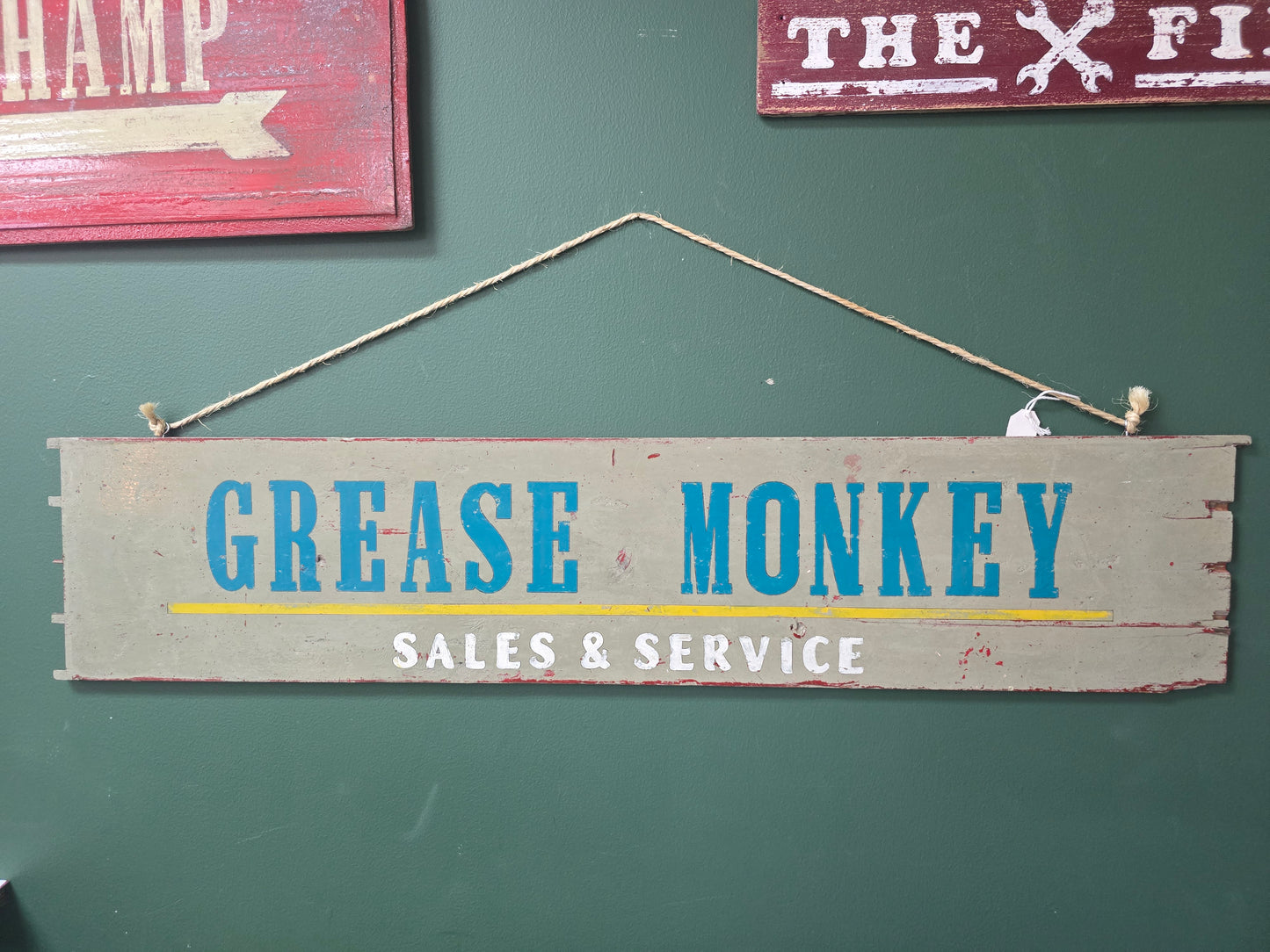 Grease Monkey sign by Bongo Jesus