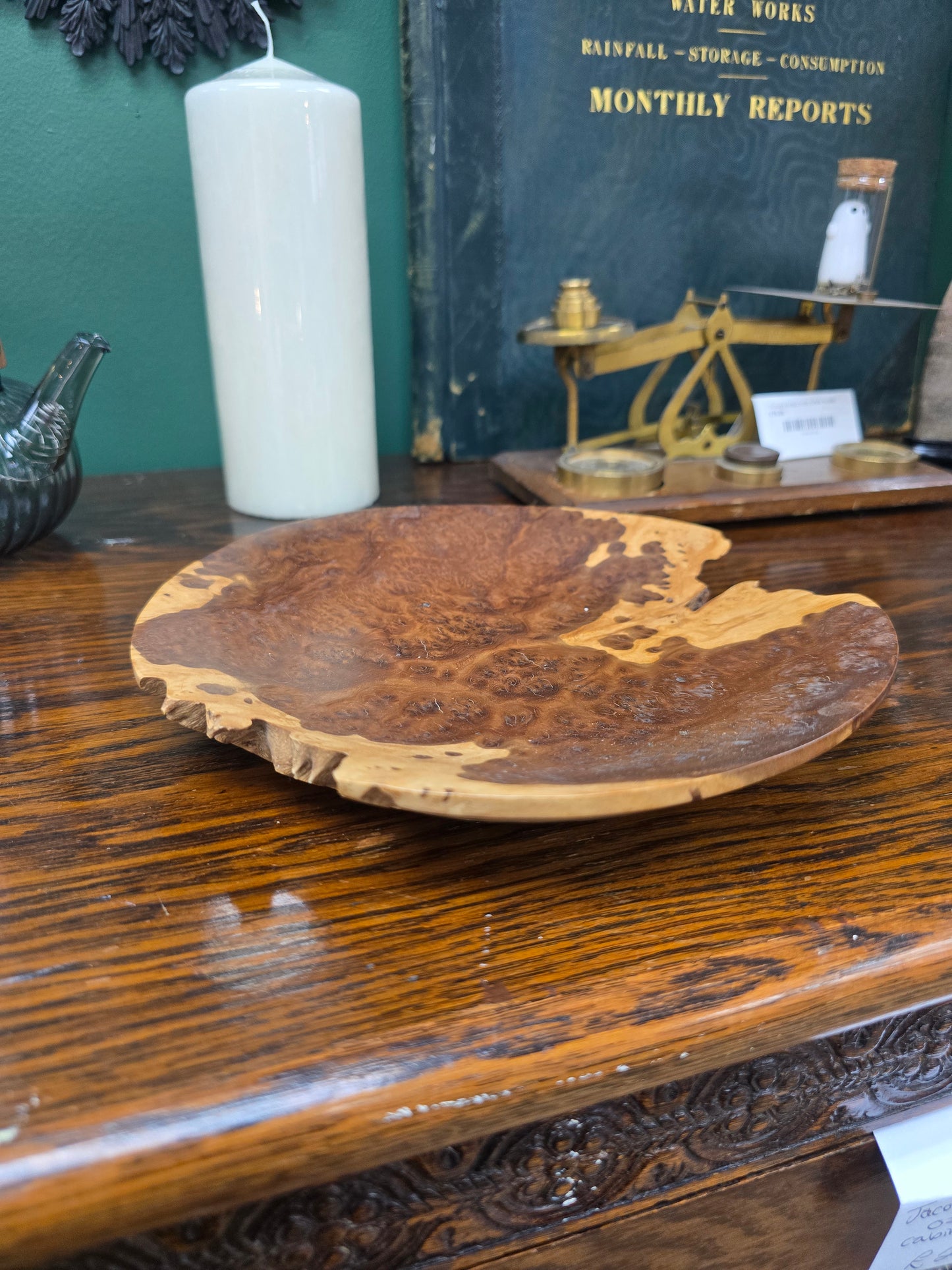 Hand Turned wooden bowl - Walnut Burr Wainy Edge