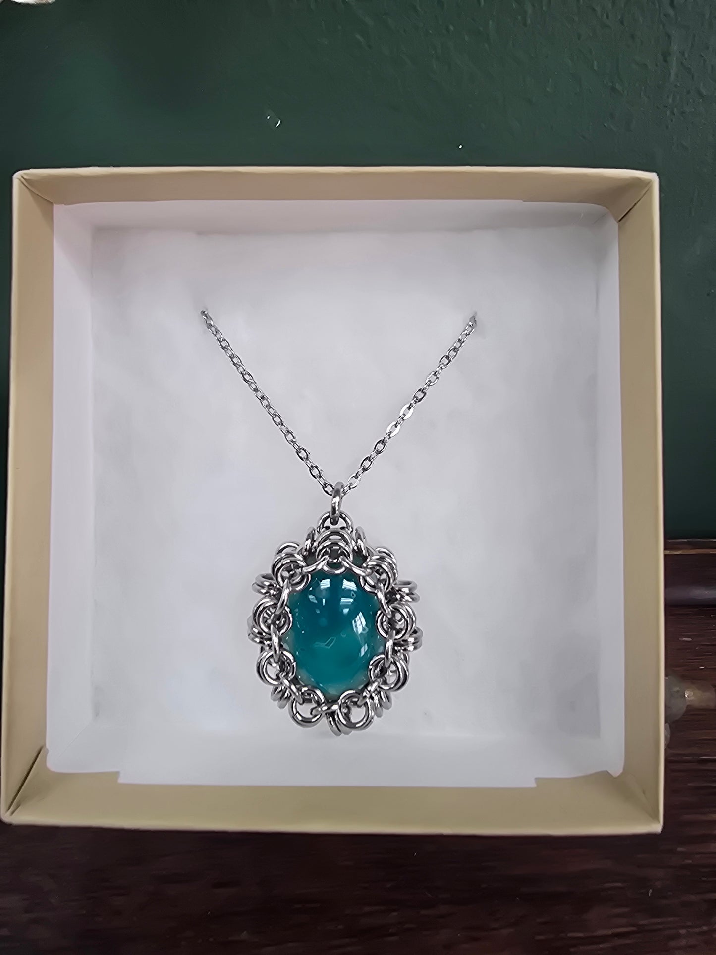 Nova Necklace - Blue Agate by Wilou Designs