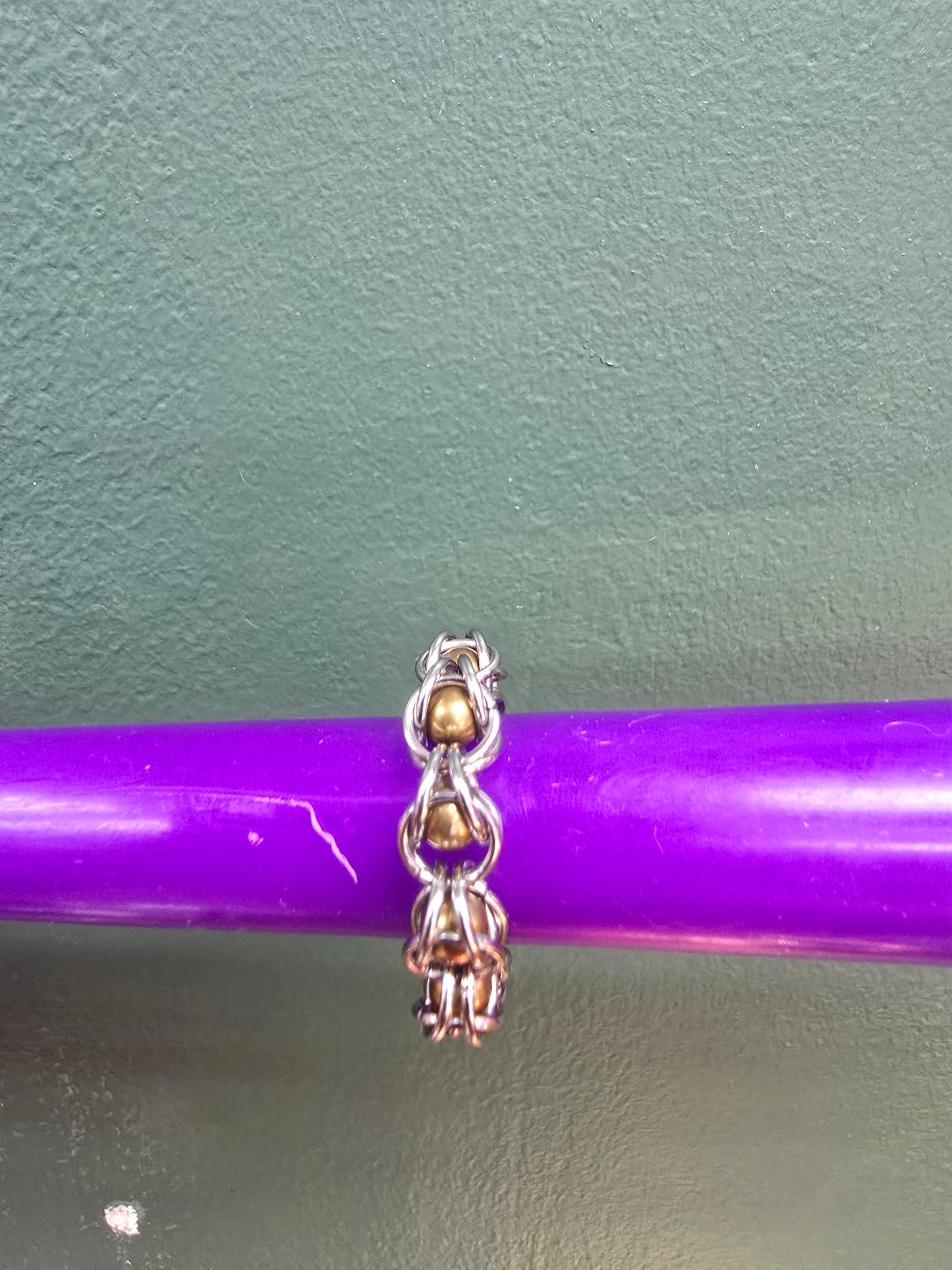 Lyra Ring - Brass Beads by Wilou Designs