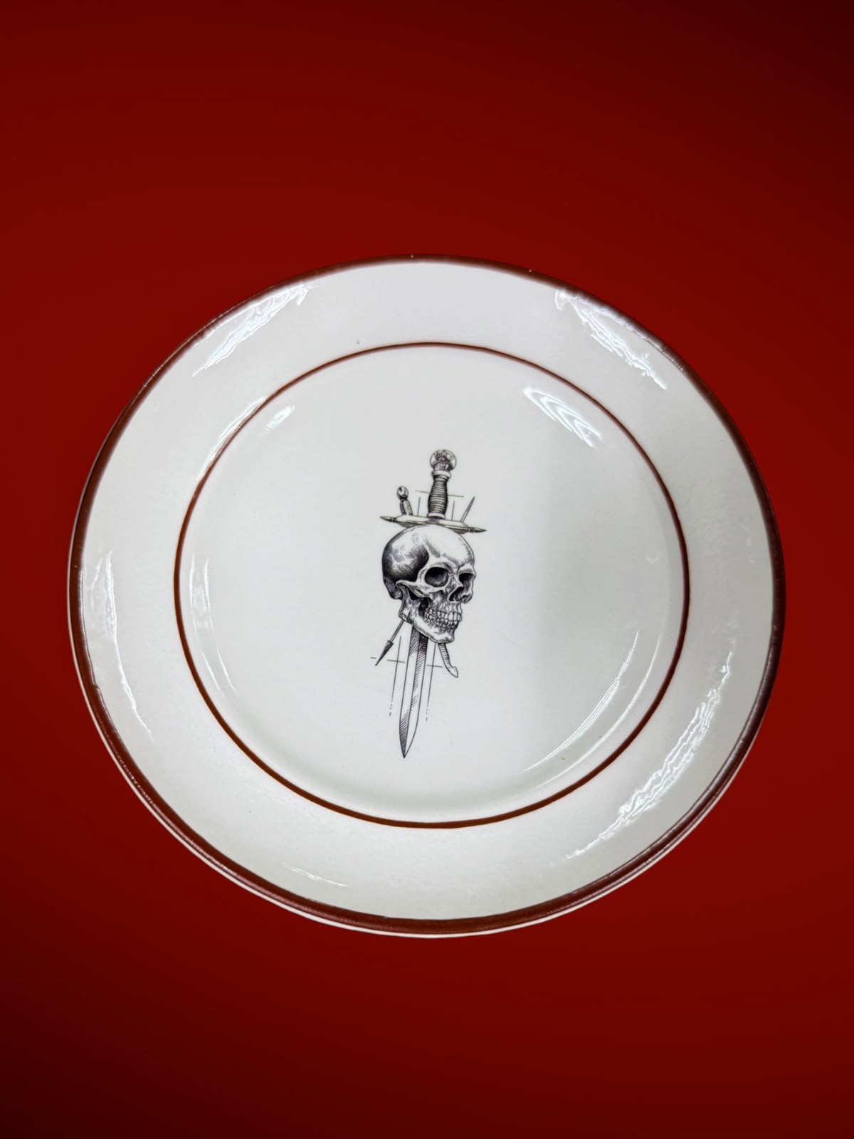 Skull and Sword Plate by Hollow House Emporium