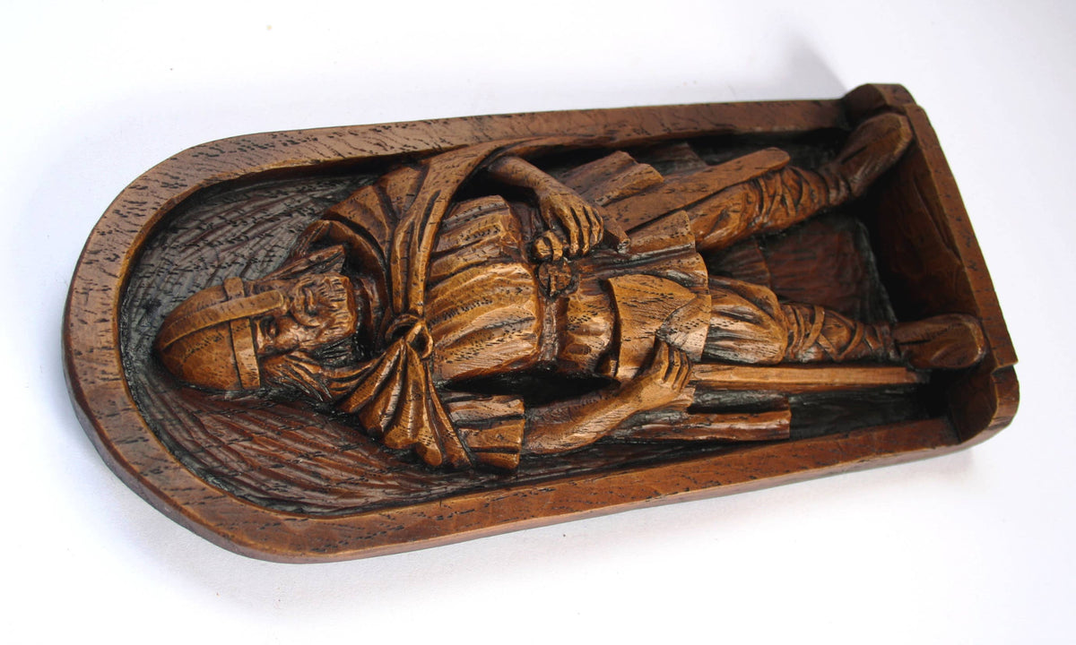 Viking Warrior Plaque. Reproduction Carving.