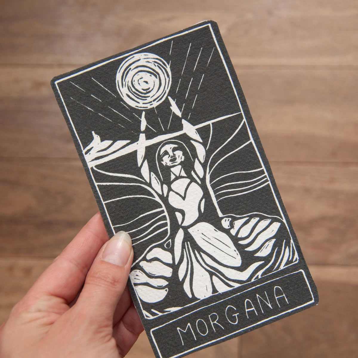 MORGANA ORACLE ALTAR CARD | Linocut design