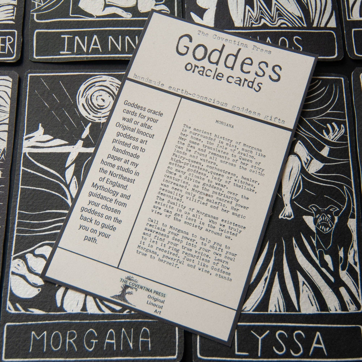 MORGANA ORACLE ALTAR CARD | Linocut design