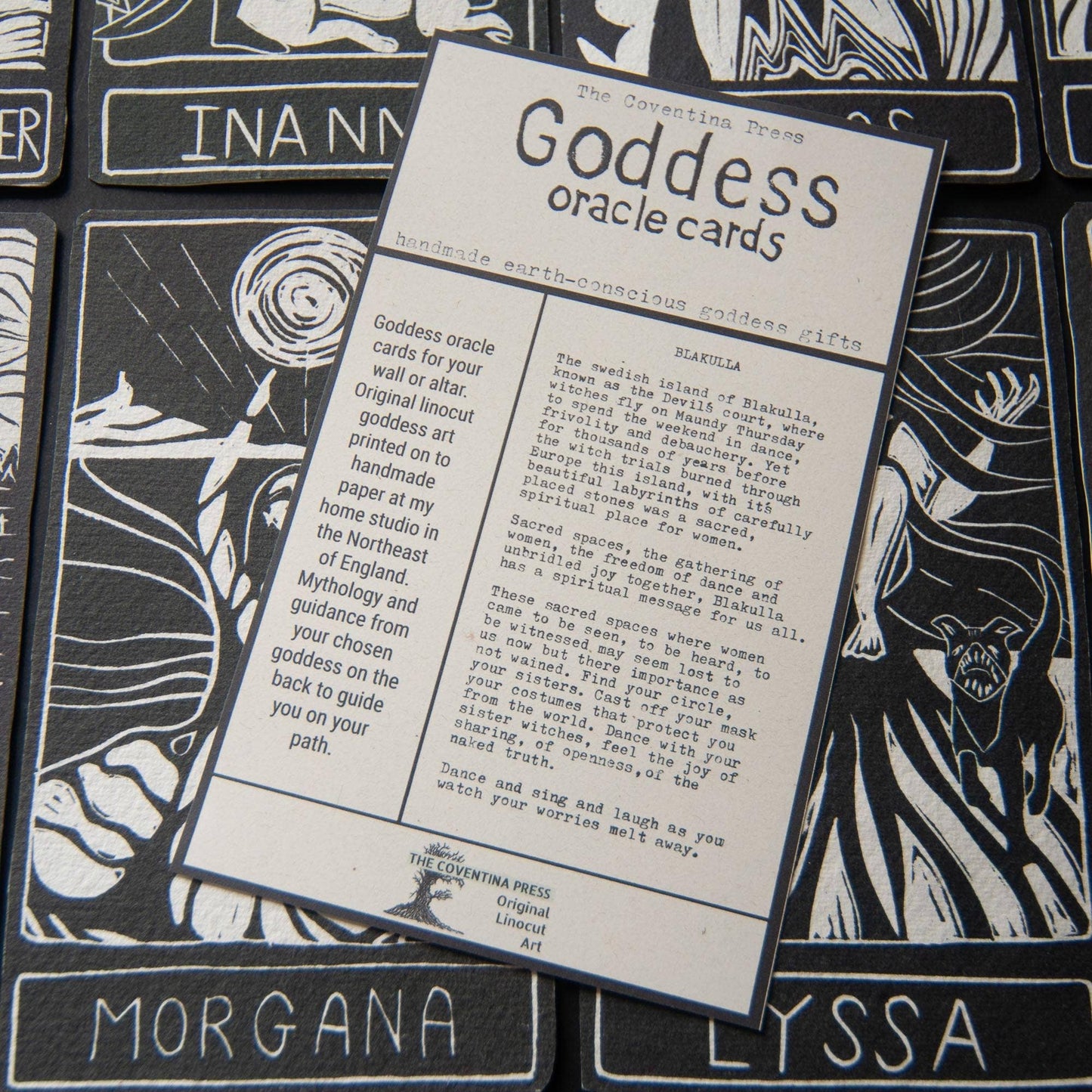 THE VOLVA | ORACLE ALTAR CARD | Linocut design