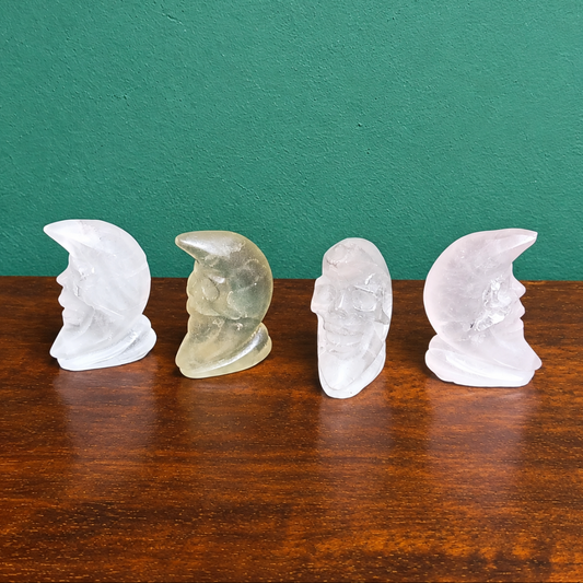 Small Carved moon crystals by Gaia Soul