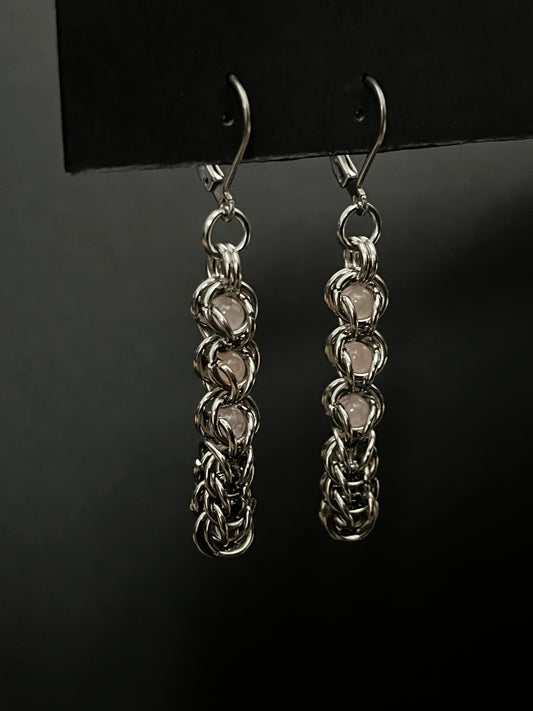 Lyra earrings - Rose Hematite- by Wilou Designs