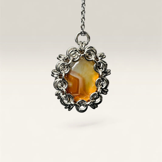Nova Necklace - Red Agate I by Wilou Designs