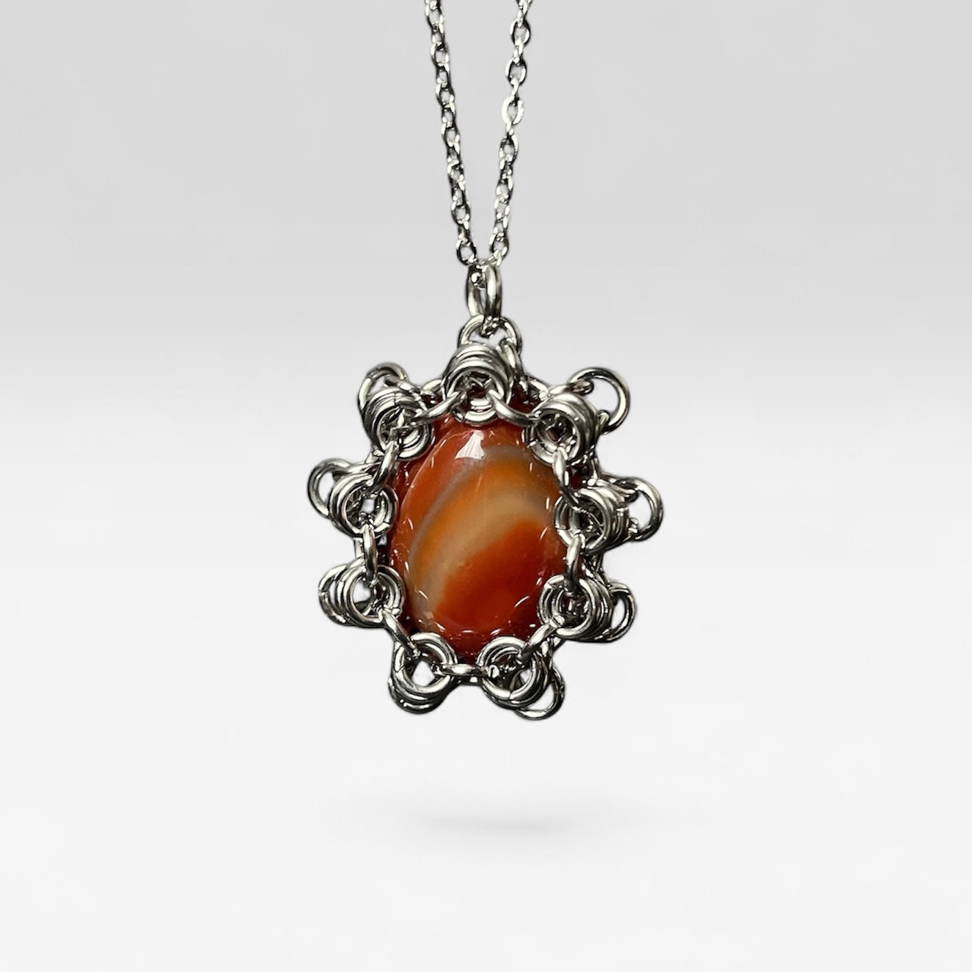 Nova Necklace - Red Agate III by Wilou Designs