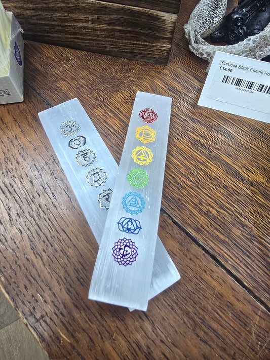 Selenite Chakra Charging Plate by Gaia Soul
