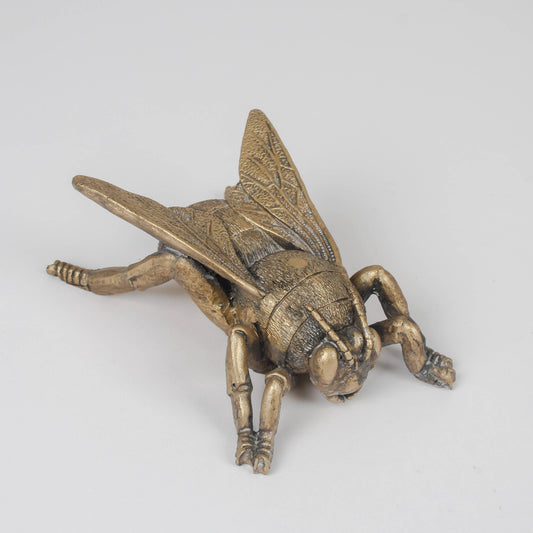 Fly on the wall - gold wall sculpture