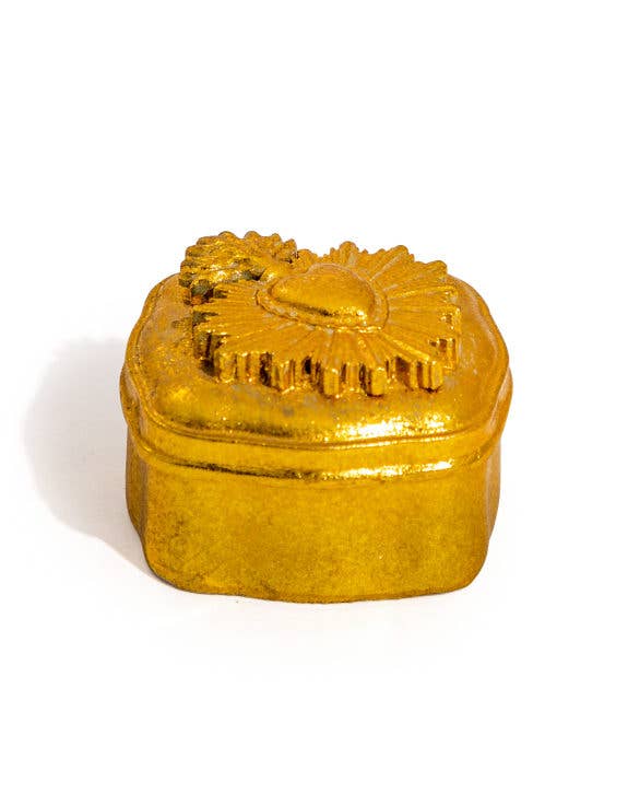 Small Gold "Sacred Heart" Trinket Box