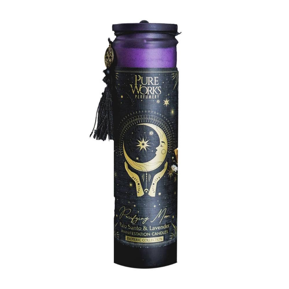 Candle Glass Jar Esoteric Purifying Moon Palo Santo/Lavender