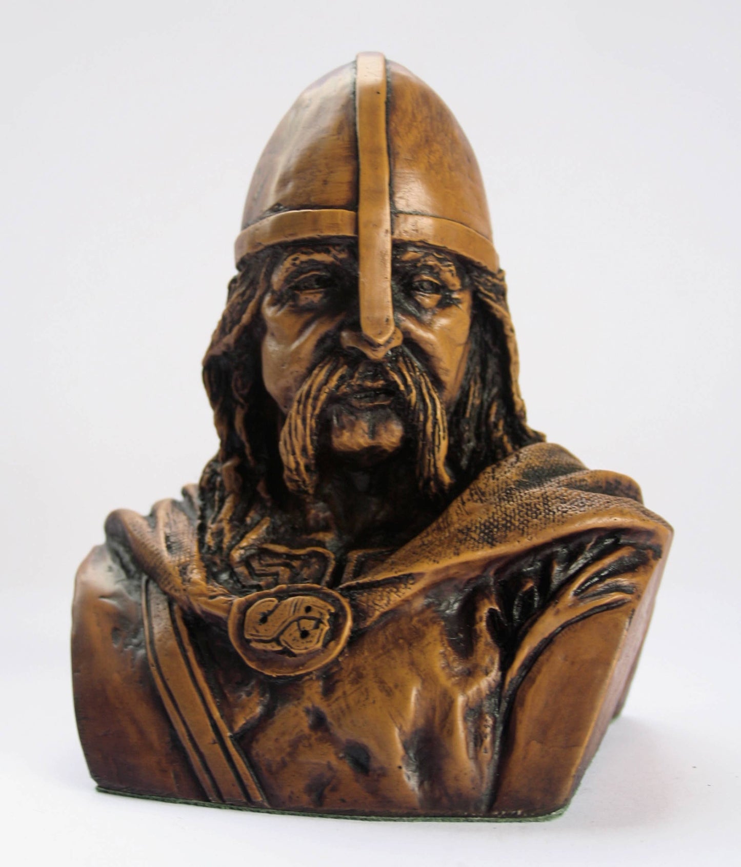 Viking Warrior Bust - Reproduction Carving - Pagan Warrior.