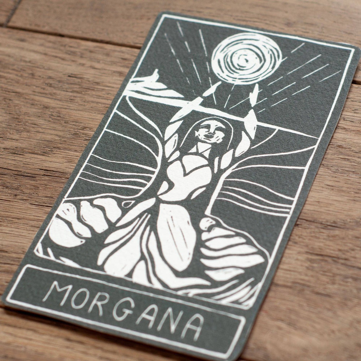 MORGANA ORACLE ALTAR CARD | Linocut design