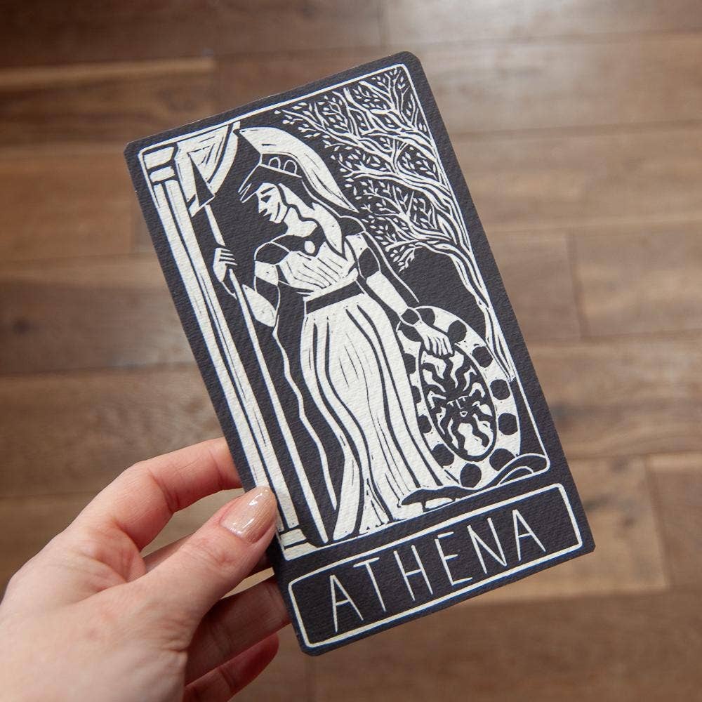 ATHENA ORACLE ALTAR CARD | Original Linocut Design