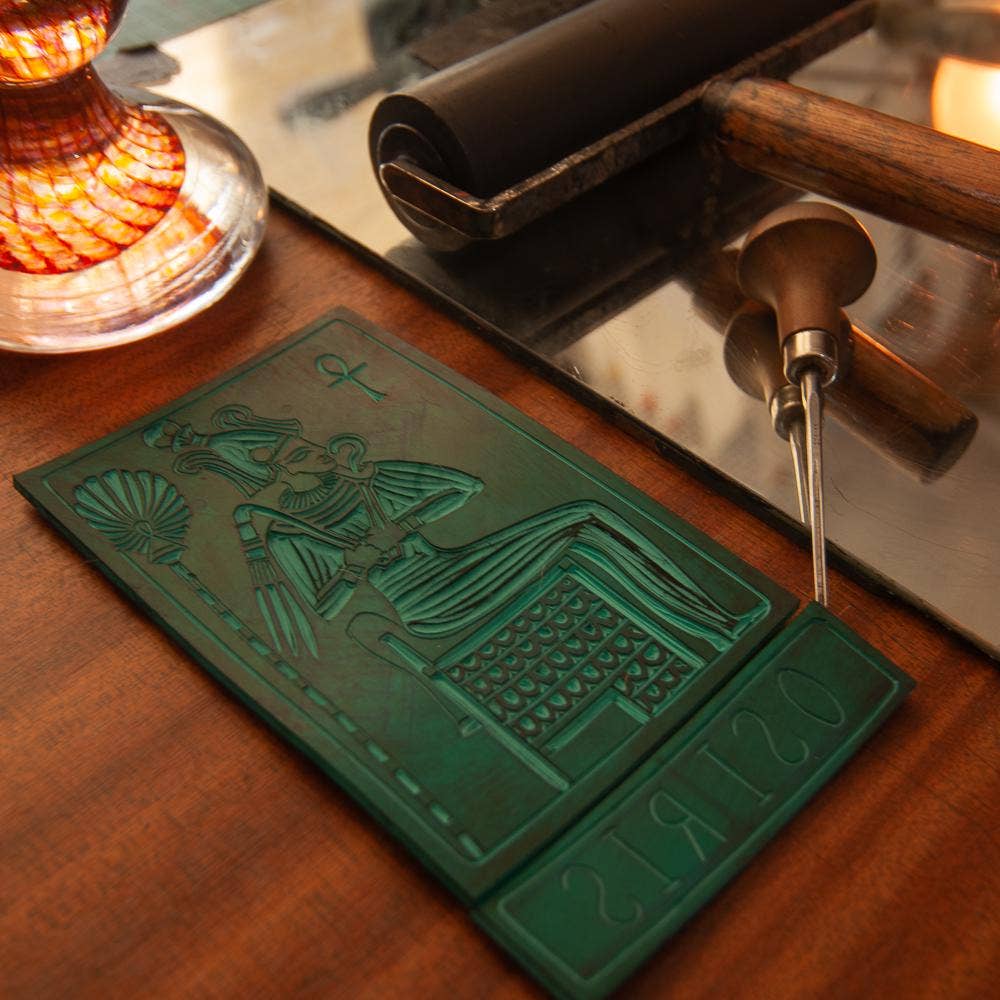 OSIRIS ORACLE ALTAR CARD | Linocut design