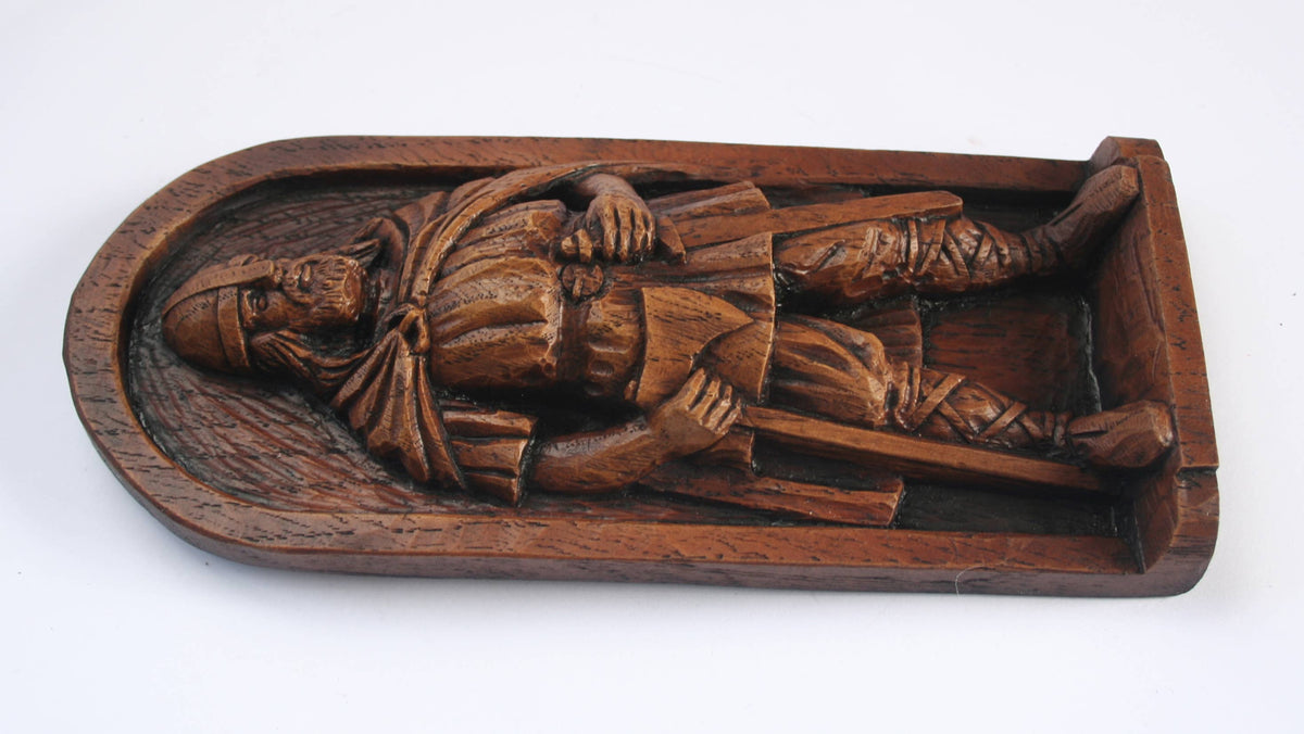 Viking Warrior Plaque. Reproduction Carving.