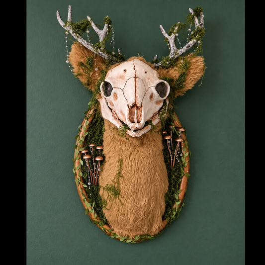Faux taxidermy deer by Oddly Harriet