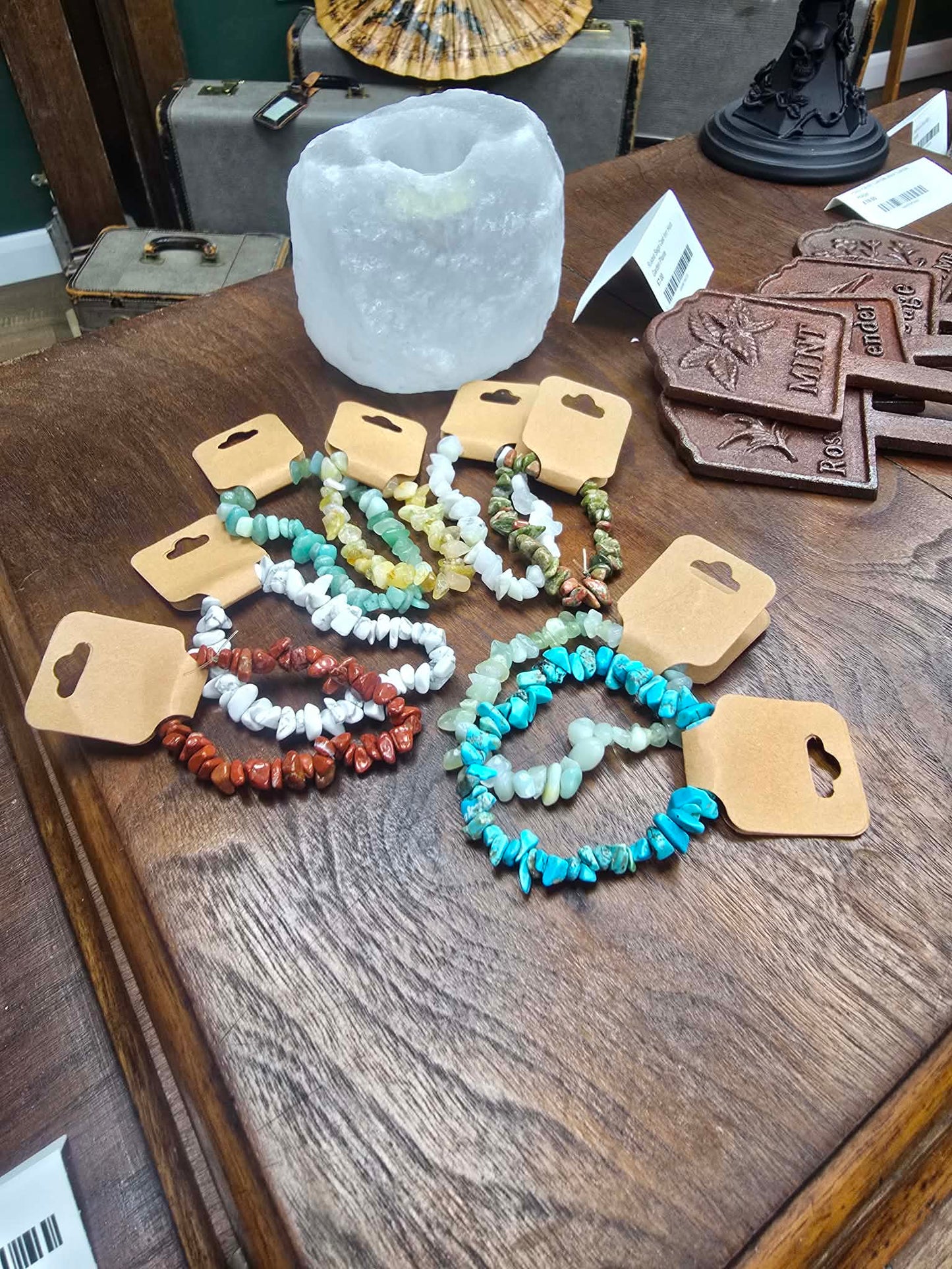Crystal Chip Bracelet - Various stones