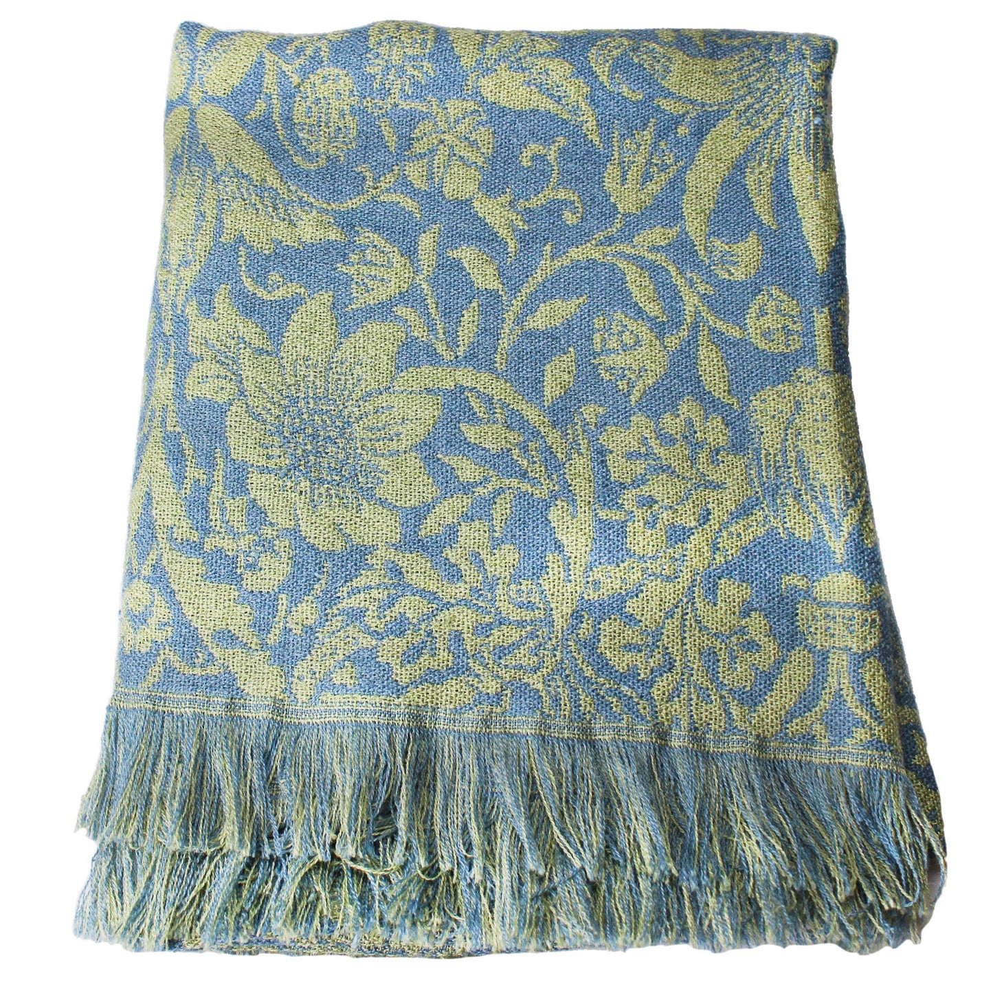 Recycled RPET Blanket William Morri Blanket Sage Green
