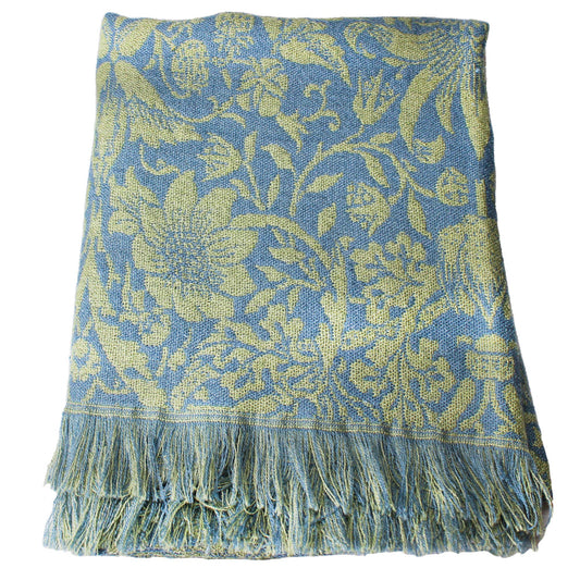 Recycled RPET Blanket William Morri Blanket Sage Green