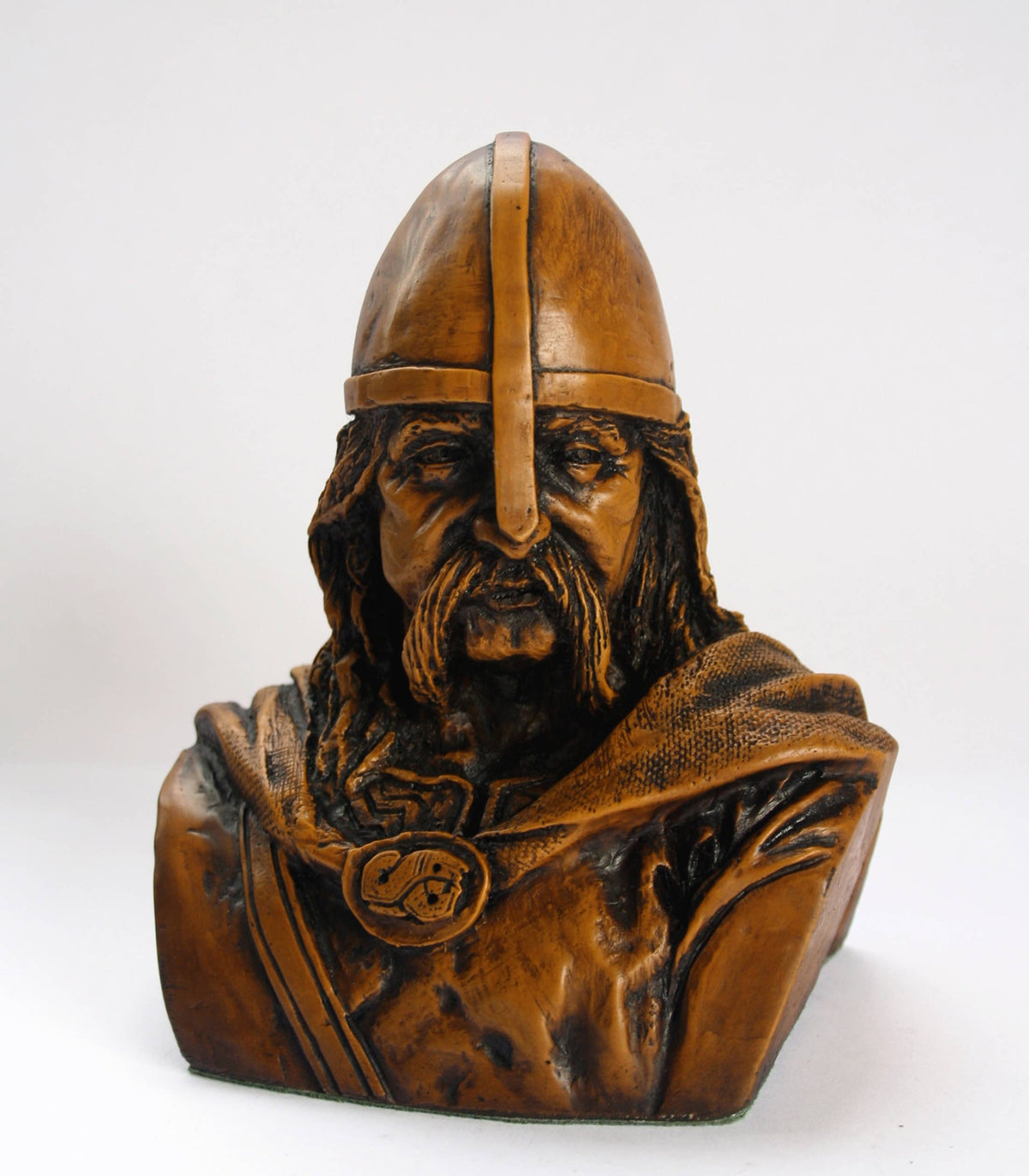 Viking Warrior Bust - Reproduction Carving - Pagan Warrior.