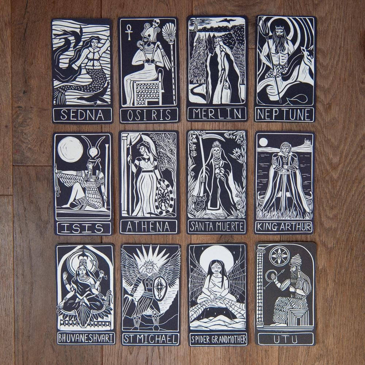 APHRODITE ALTAR CARD| linocut design