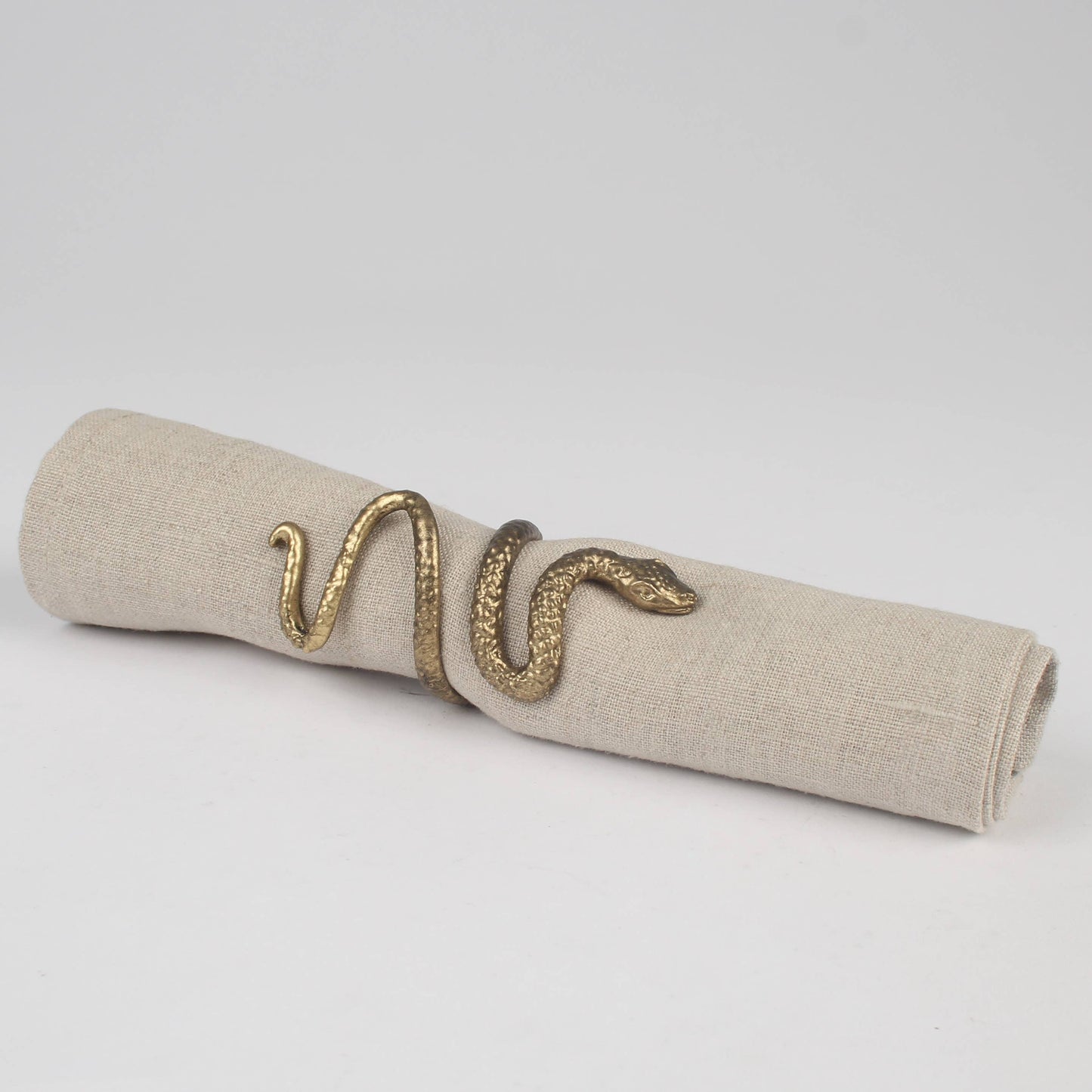 Brass Snake Napkin Ring - Gothic Serpent Table Decor