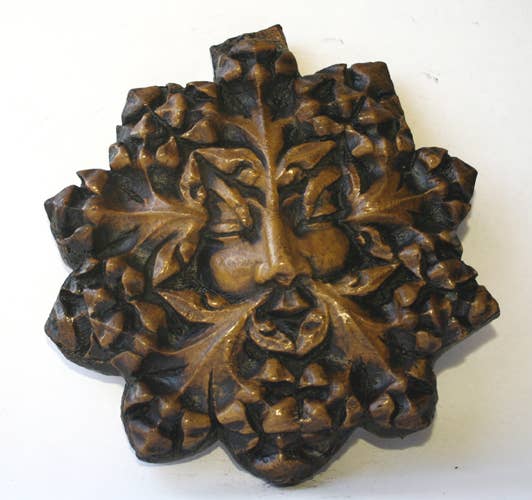 Pagan Green Man - Reproduction Medieval Cathedral Carving