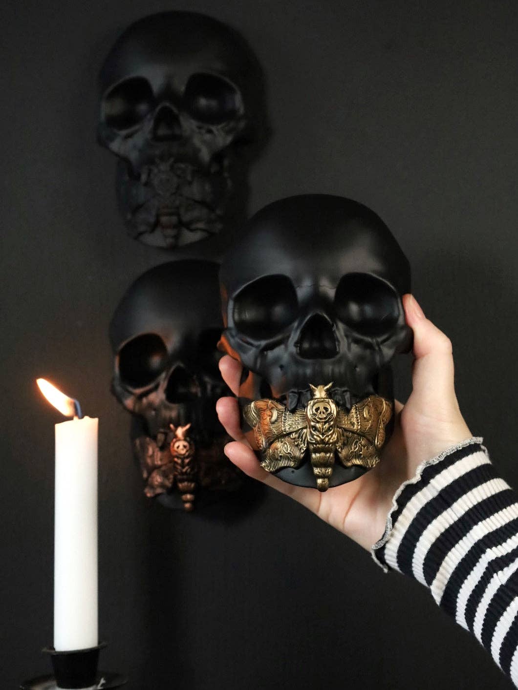 Death Moth Wall Hanging Black & Copper
