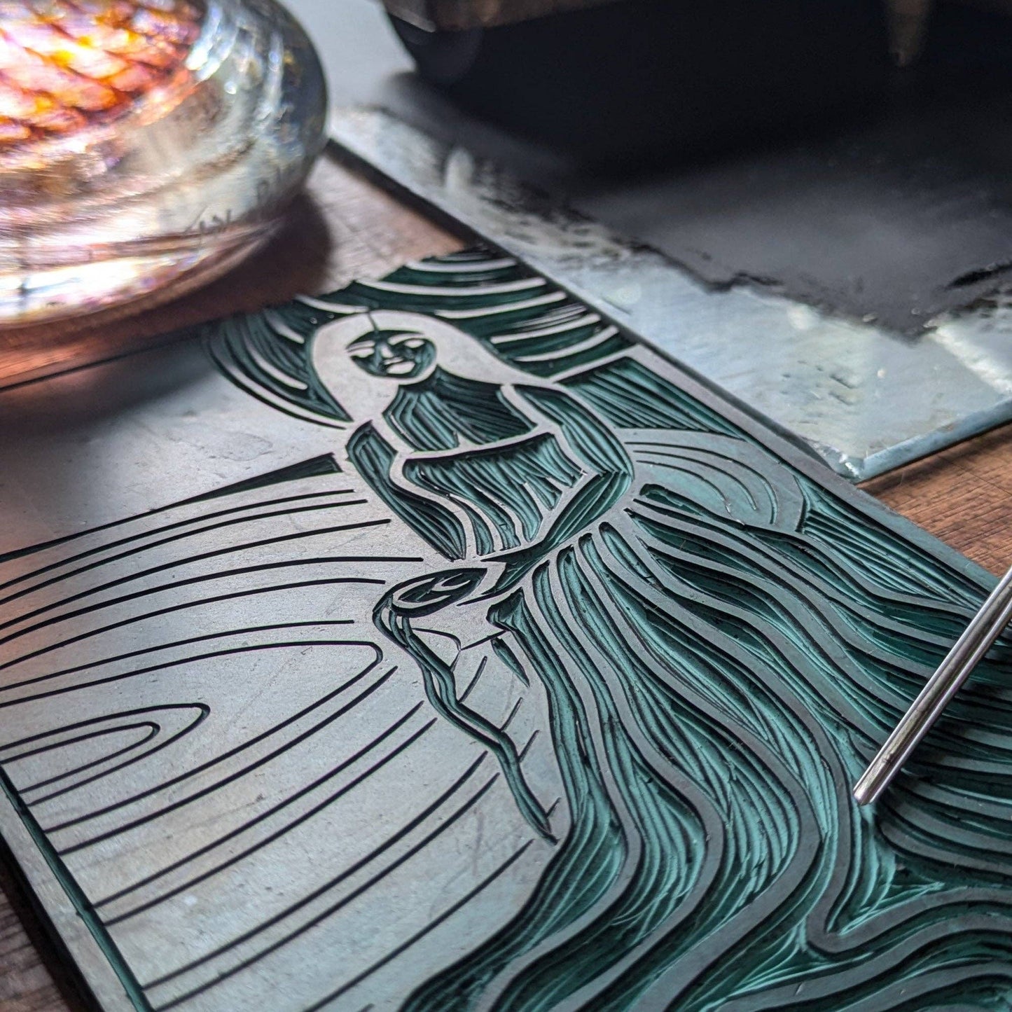 CIRCE ORACLE  ALTAR CARD | Linocut design
