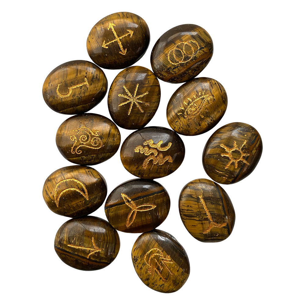 Witches Rune Set, Symbol Stones, With Pouch