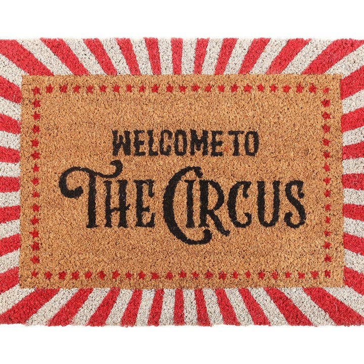 Red Welcome to the Circus Doormat