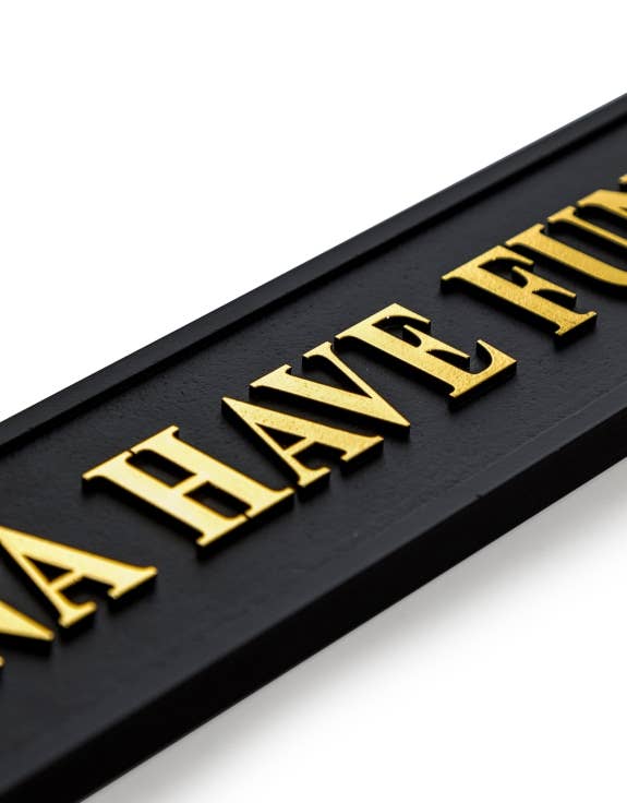 Black & Gold "Girls Just Wanna Have Funds" Wall Sign