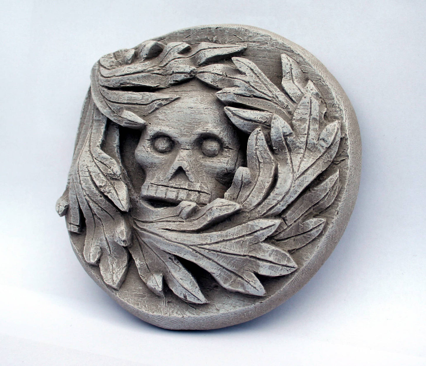 Green Man Skull - Reproduction Pagan Misericord Carving.