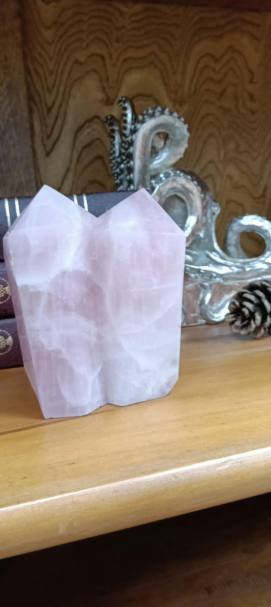 Small Rose Quartz Double Point Tower by Gaia Soul