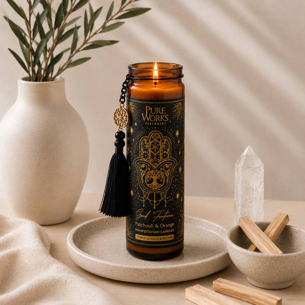 Candle in Glass Jar Esoteric Good Fortune, Patchouli/Orange
